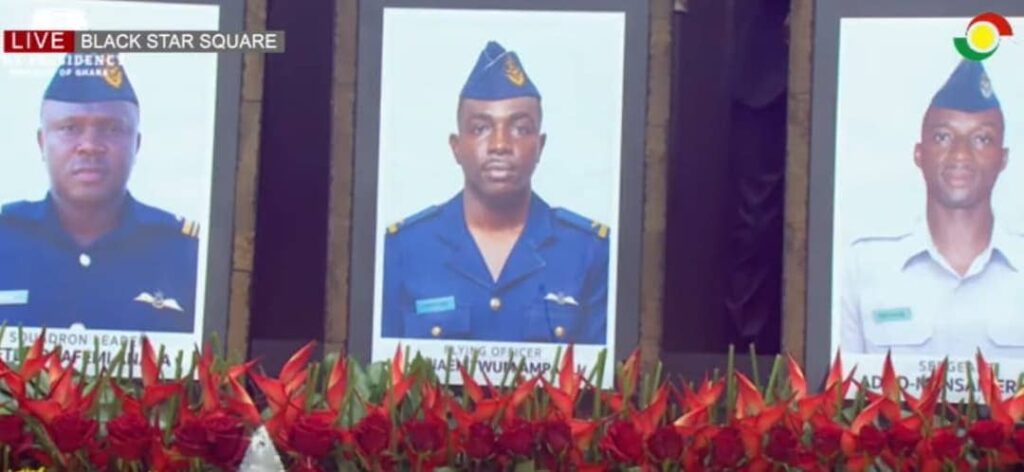 Helicopter crash: Mahama announces posthumous promotions to honour the three military officers