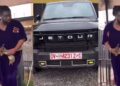 Bishop Ajagurajah happily flaunts car gift from a church member