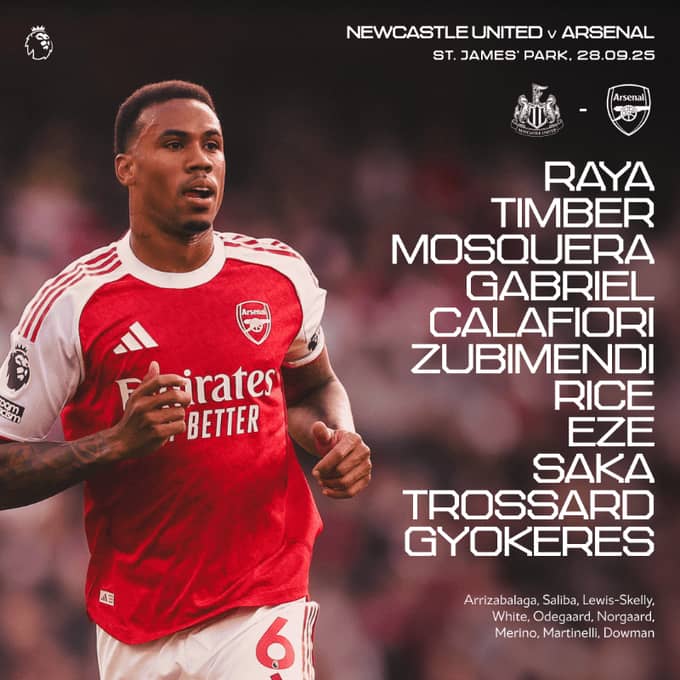 ARSENAL travel to the North East for a blockbuster Premier League clash with Newcastle TODAY.