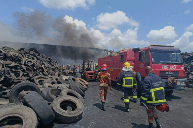 Two injured as fire ravages Yota Energy Company at Shai Hills