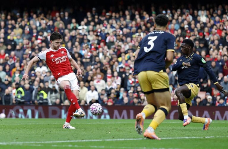 Arsenal 2-0 West Ham: Rice scores, Saka makes his personal achievement