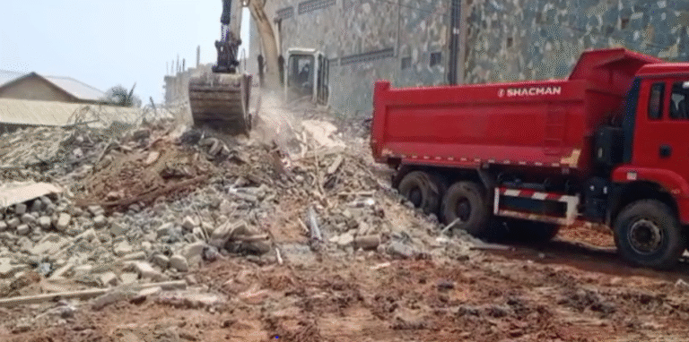 No casualties recorded as three-storey building collapses at Klagon