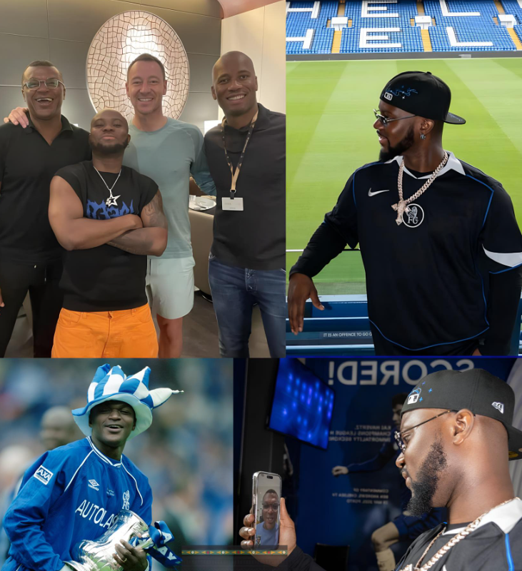 Ghanaian musician King Promise had the rare opportunity to be on a video call with Chelsea and France World Cup winning legend Marcel David Desailly Who was born in Ghana and is Ghanaian by origin although he played for France.