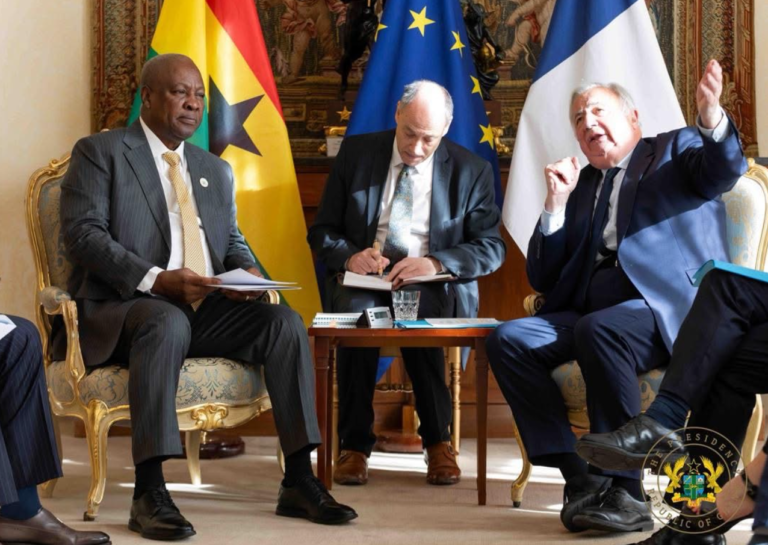 Mahama kicks off Paris visit with high-level talks on trade, security, and development